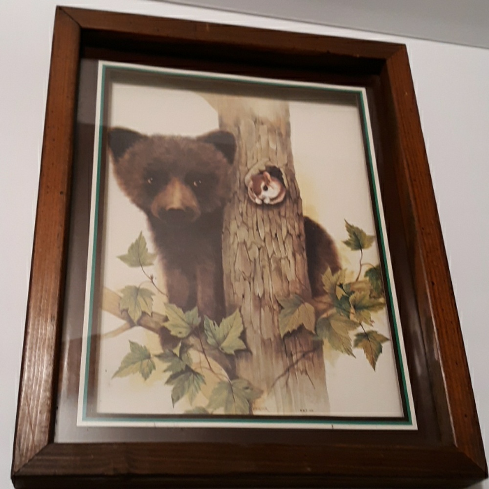 F. Massa Artwork print Bearcub  with squirrel